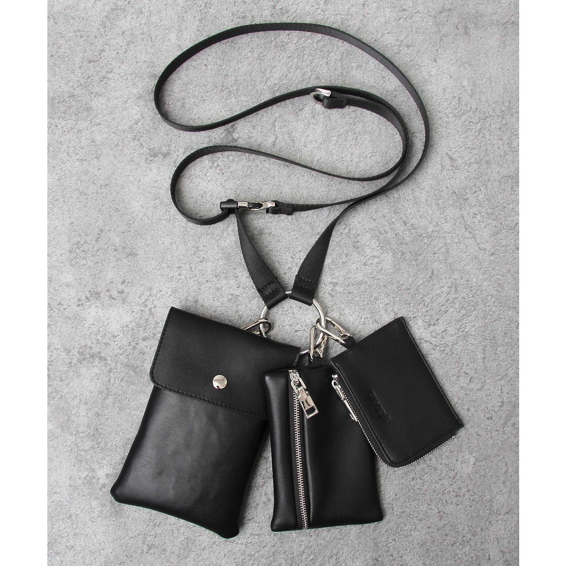 グラベラ glabella ショルダーバッグ 3連 マルチ ミニショルダーバッグ