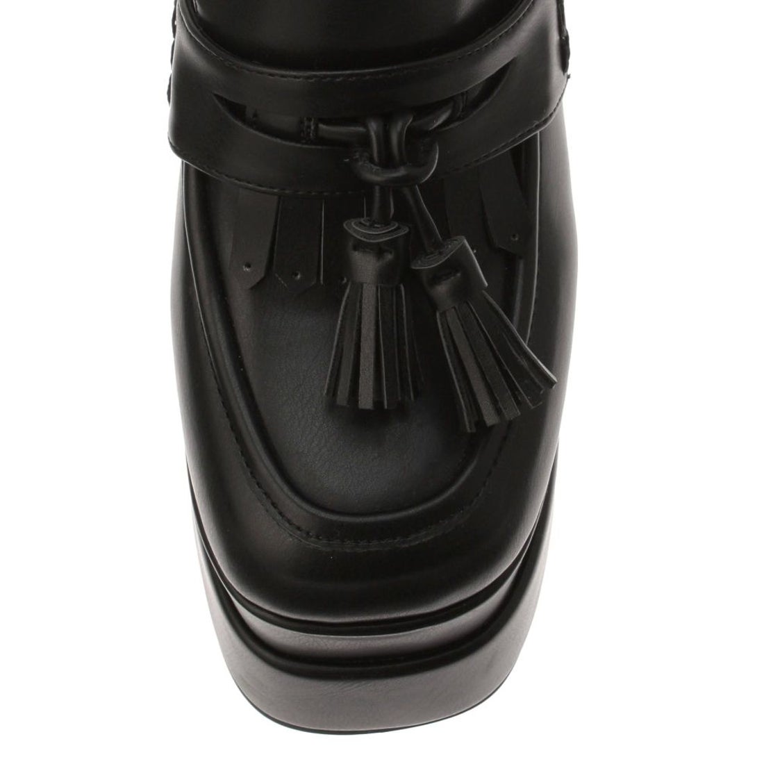 ジェイダ GYDA チャンキーヒールローファーパンプス （ブラック） -靴