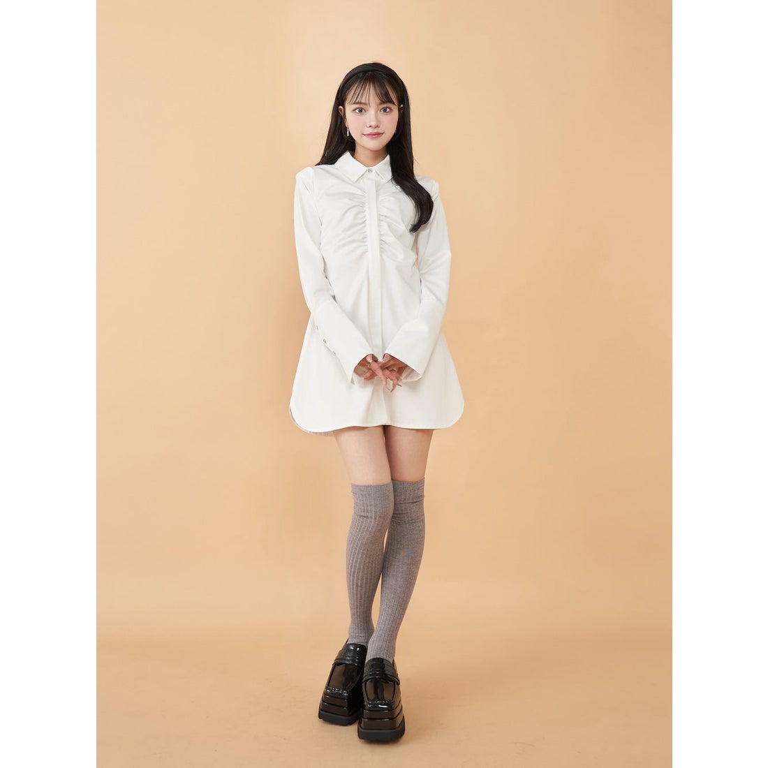 ダーリッチ Darich エナメルプラットフォームローファー （ブラック