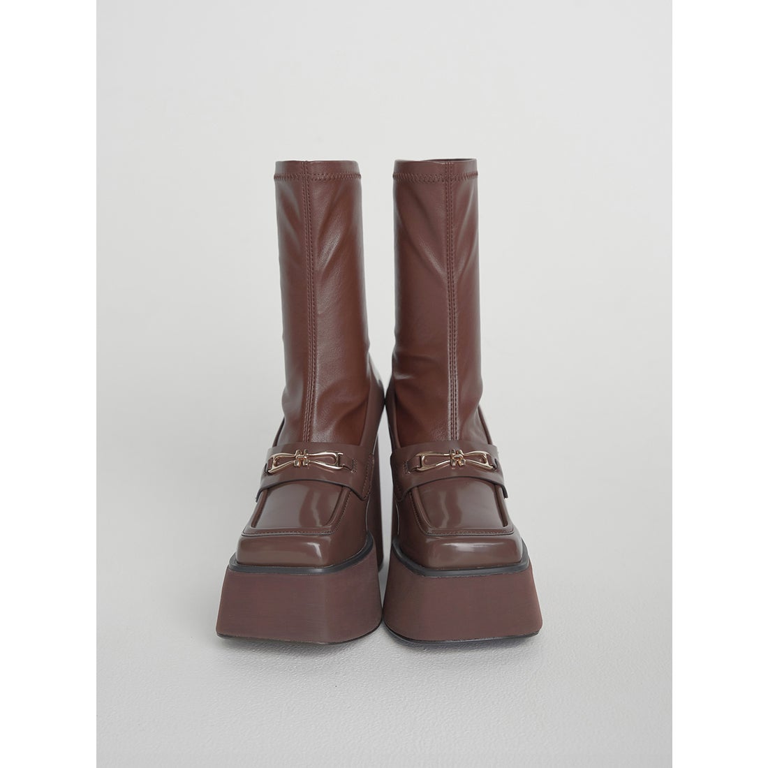 ダーリッチ Darich スクエアトゥショートブーツ （ブラック