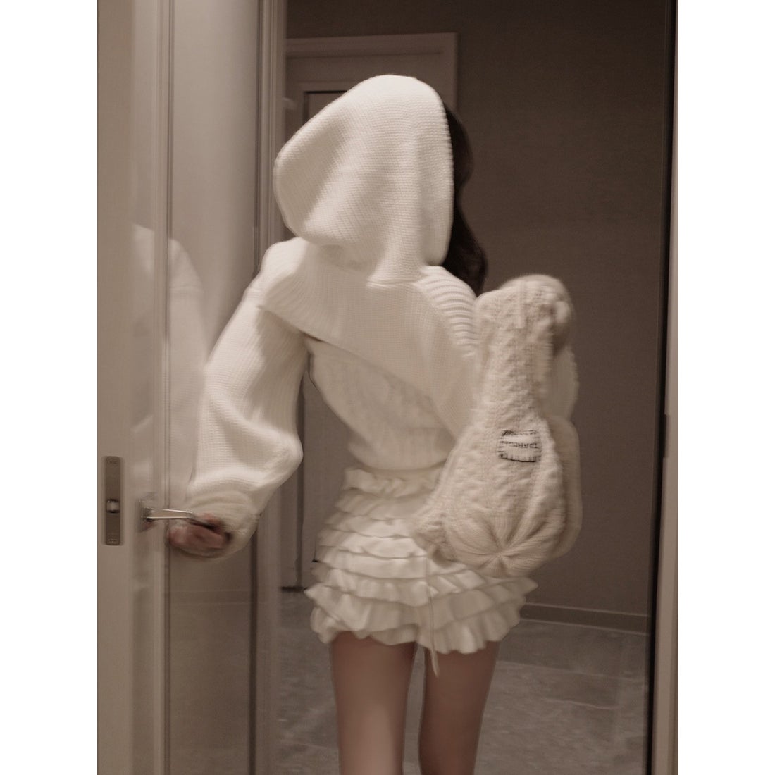 ダーリッチ Darich フリルニットコンビネゾン （ホワイト