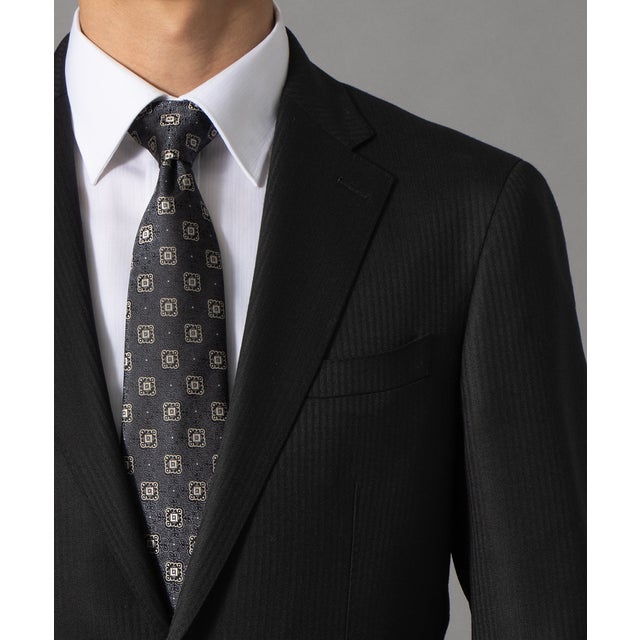 SESSERA チャコールグレーストライプスーツ （チャコール） -D'URBAN