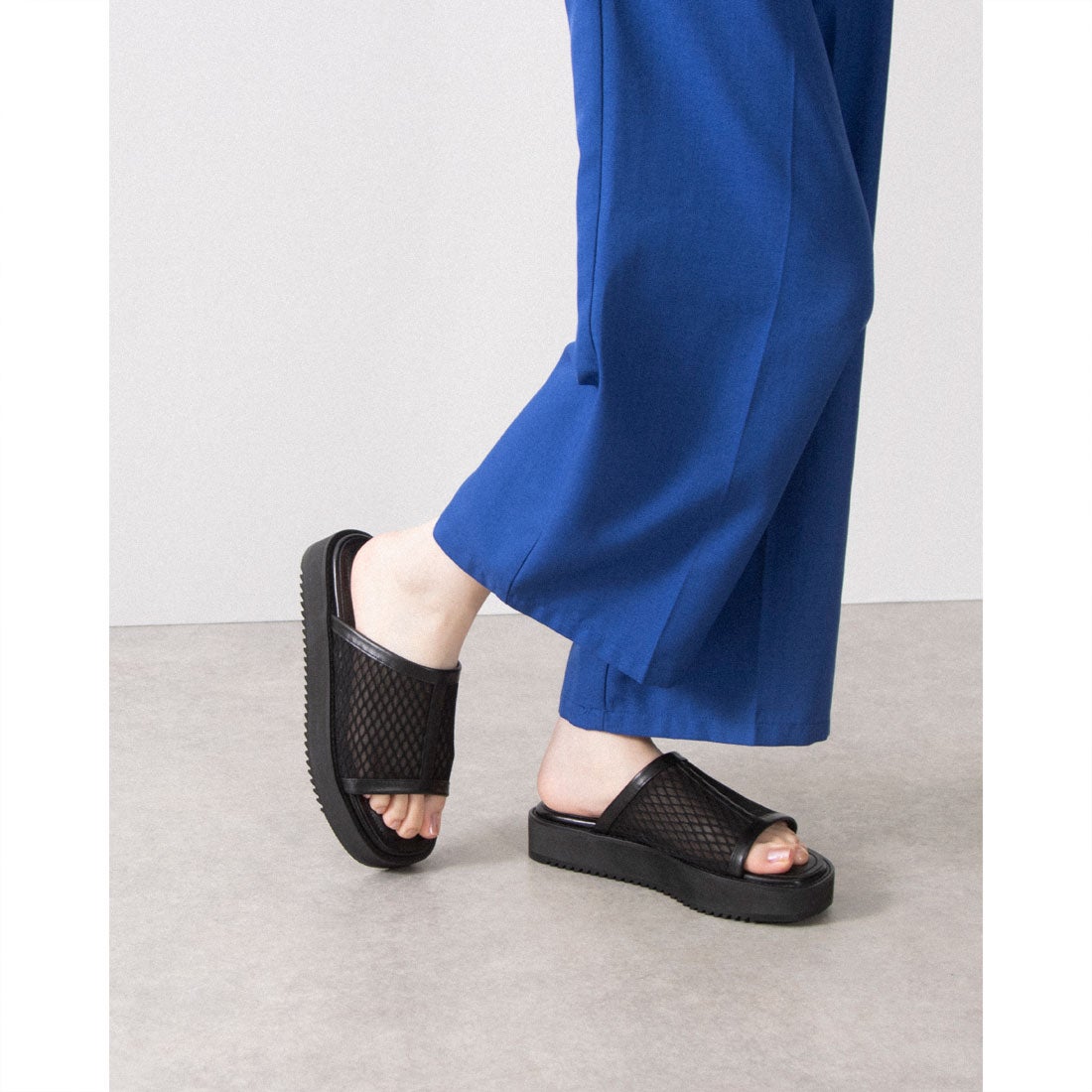 ダイアナ DIANA ミュールサンダル(黒メッシュ) （黒メッシュ） -靴