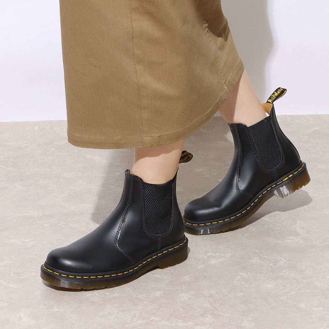 ドクターマーチン Dr.Martens YS サイドゴアブーツ イエローステッチ