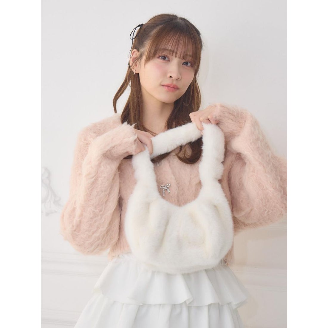 エムズエキサイト ems excite Fファーバッグ （WHT2） -ファッション