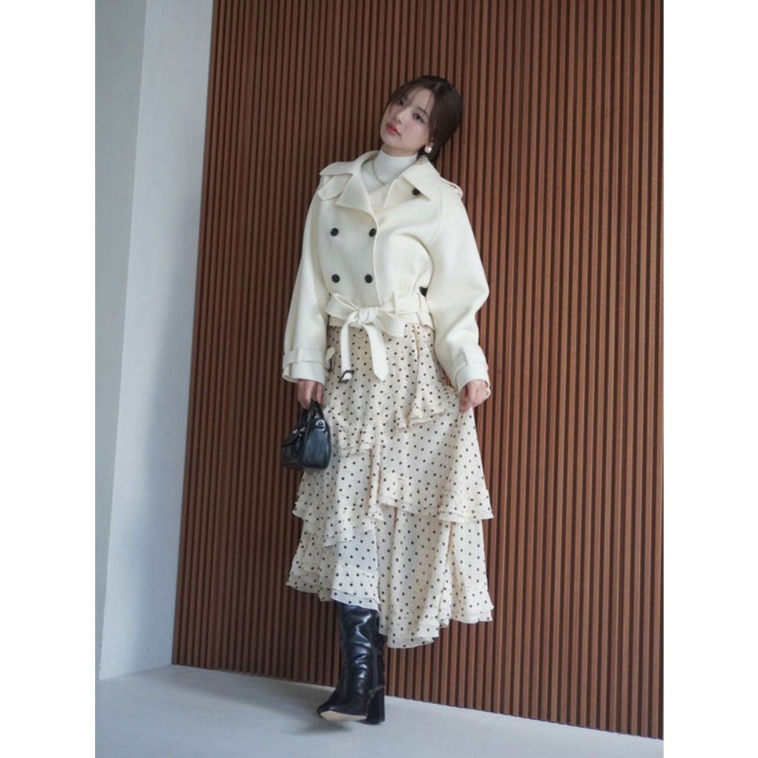 エイミーイストワール EIMY ISTOIRE ウールショートトレンチコート