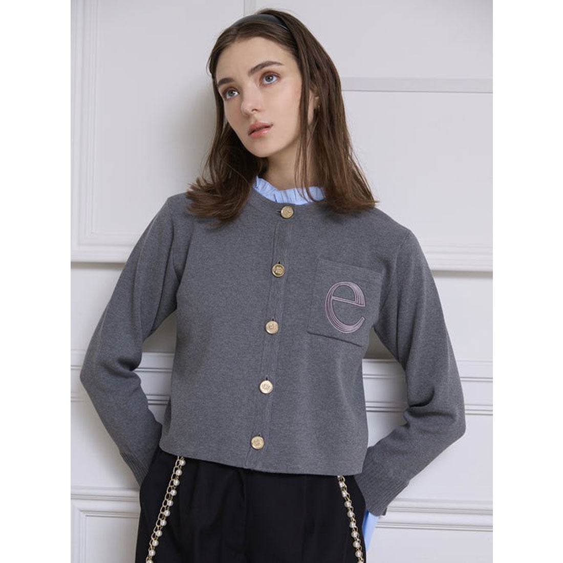 エイミーイストワール EIMY ISTOIRE Attached collar ニット