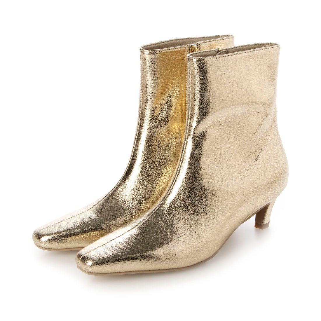 EVOL/イーボル】 4.5cmヒールスクエアショートブーツ IX5449