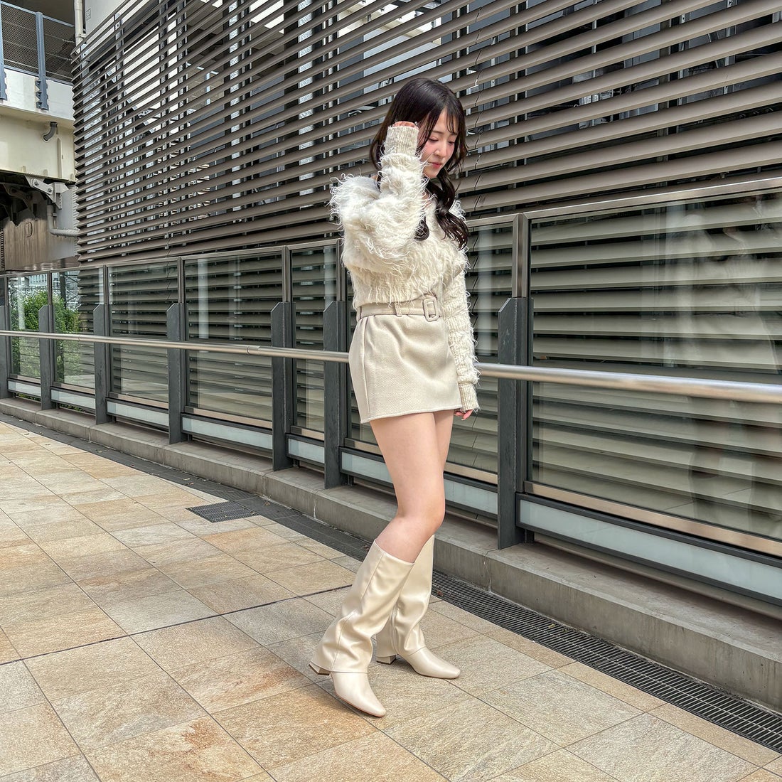 EVOL/イーボル】 フレアワイドシャフトロングブーツ IX5497