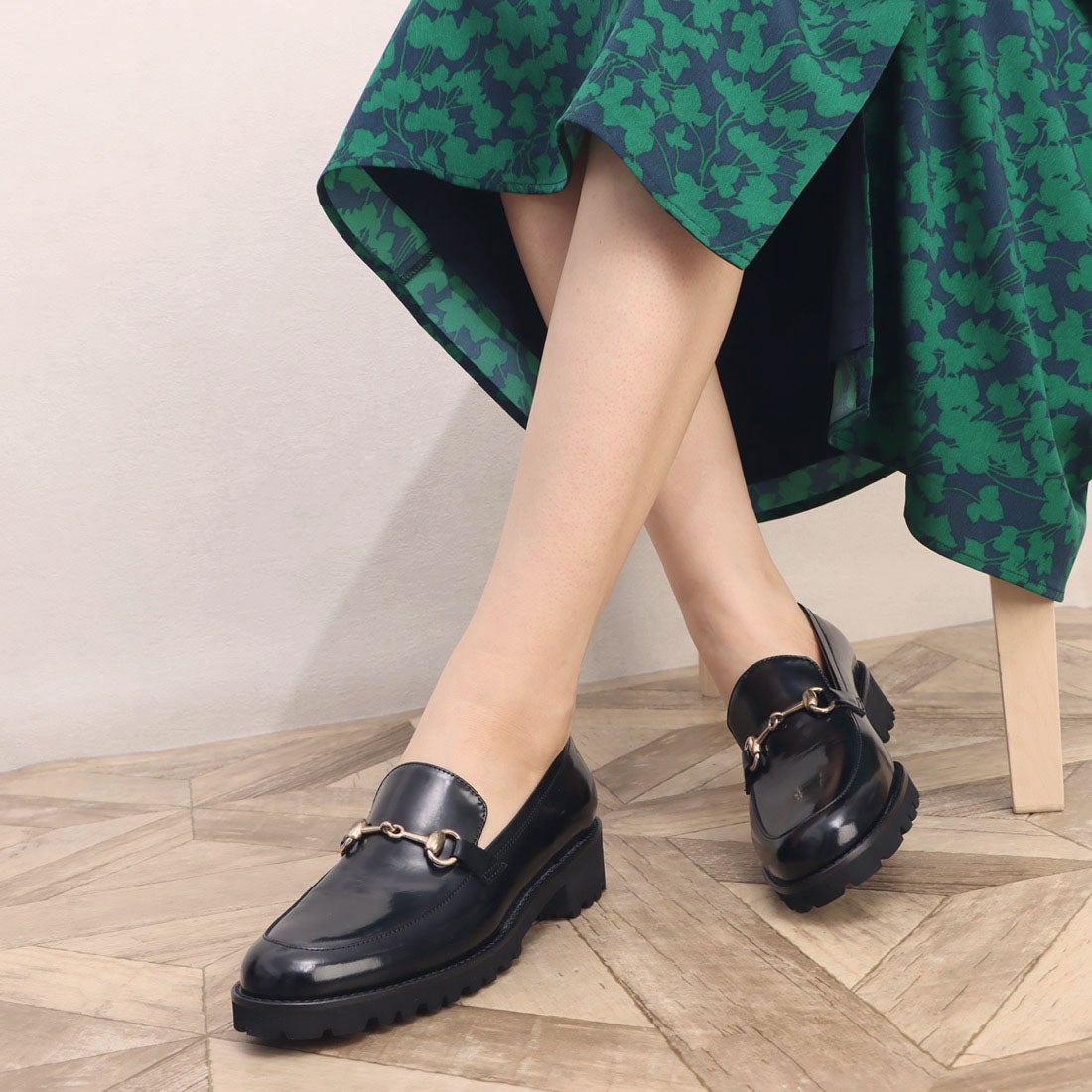 ○ファビオルスコーニ FABIO RUSCONI ビットローファー （ブラック