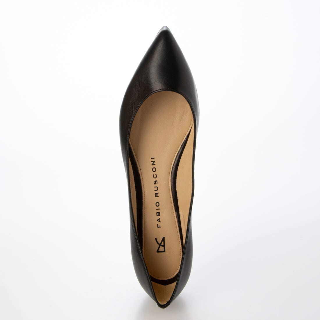 ○ファビオルスコーニ FABIO RUSCONI ポインテッドパンプス （ブラック