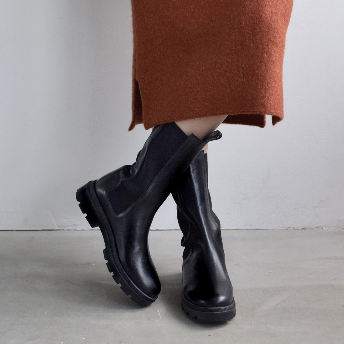 ファビオルスコーニ FABIO RUSCONI トラックソールサイドゴアブーツ