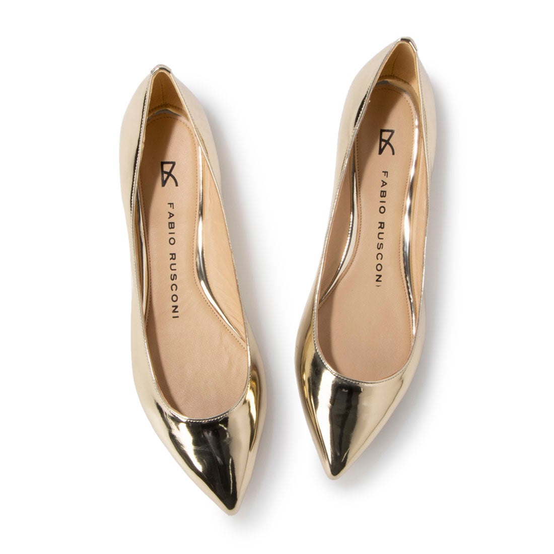 ファビオルスコーニ FABIO RUSCONI ポインテッドトウフラットパンプス