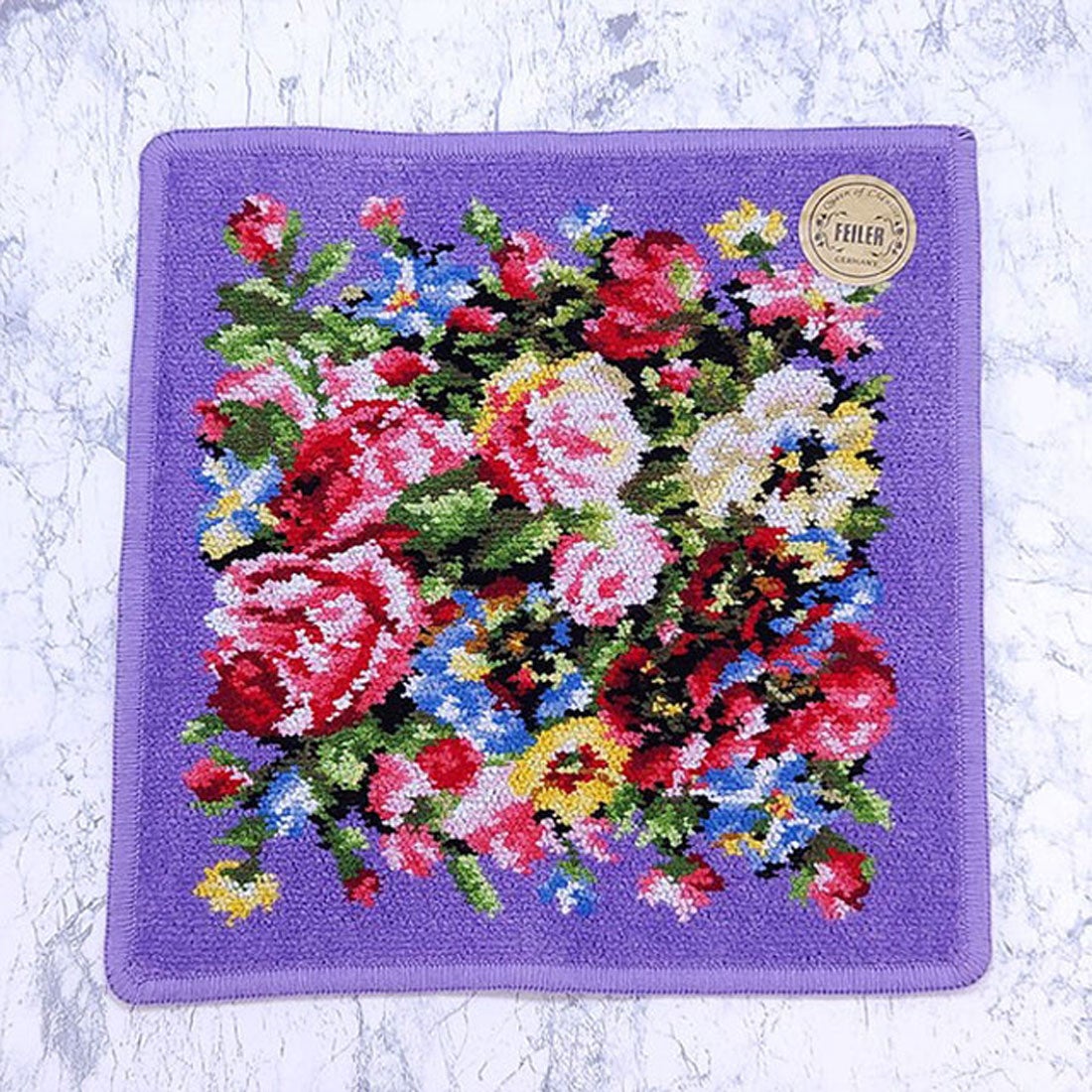 フェイラー FEILER FEILER フェイラー ハンカチ タオル 花柄 パープル