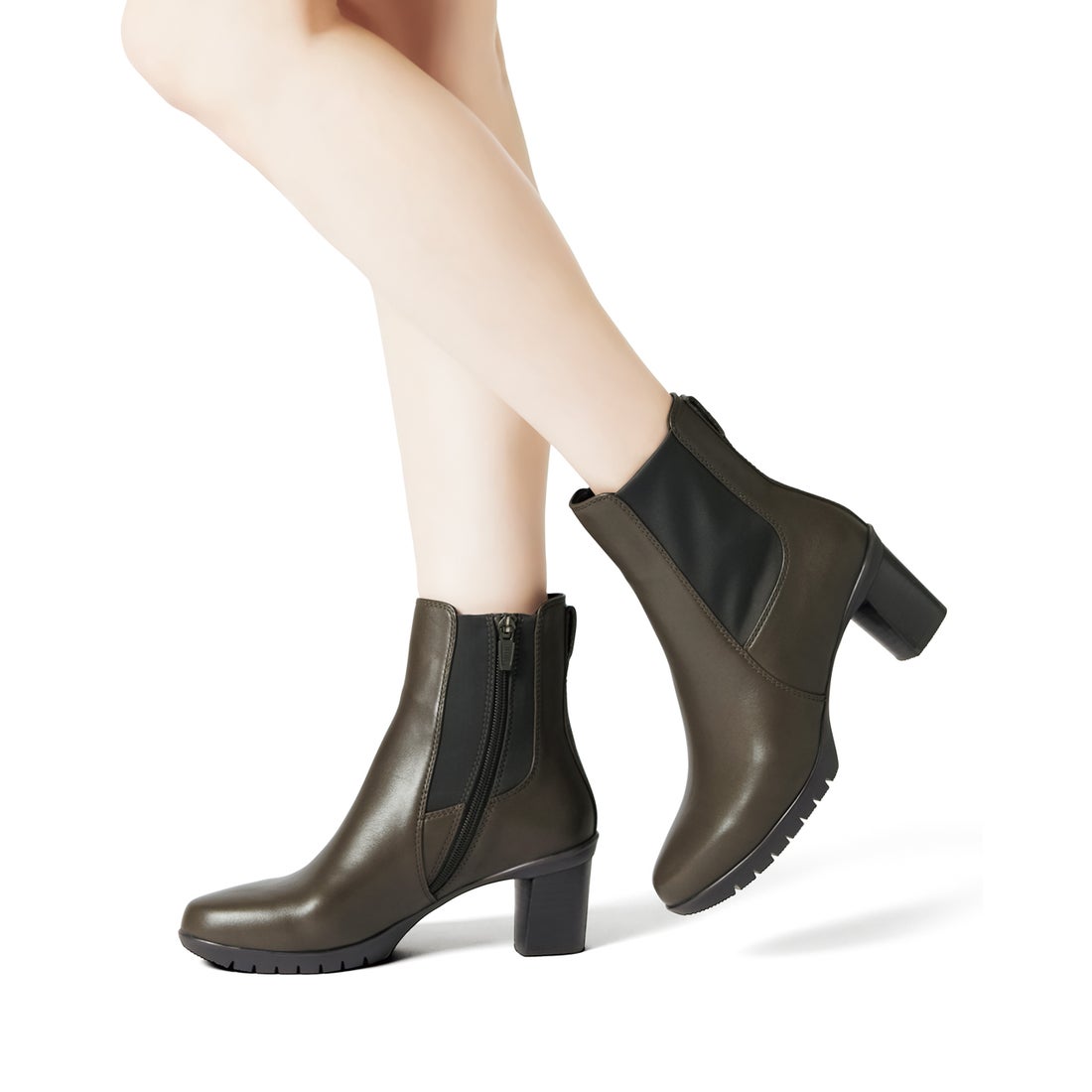 フレックスヒールサイドゴアブーツ2 （グレー） -fitfit(フィット