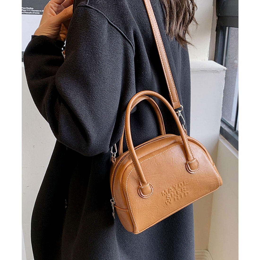 フロージュ florge 【2WAY・韓国ファッション】レザーライクエンボス