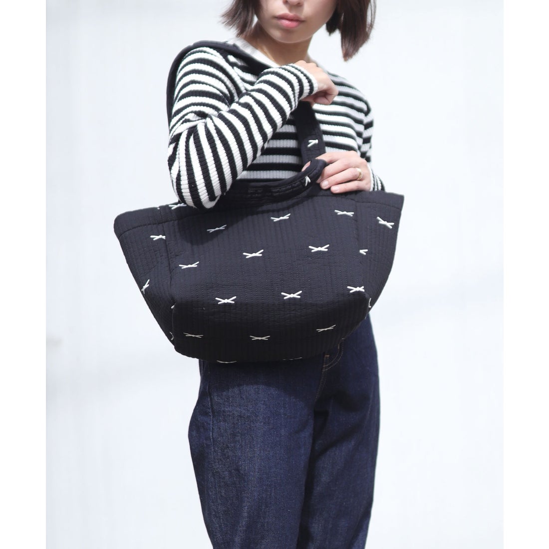 フロージュ florge 【2size展開】2WAY ミニリボンヌビトートバッグ