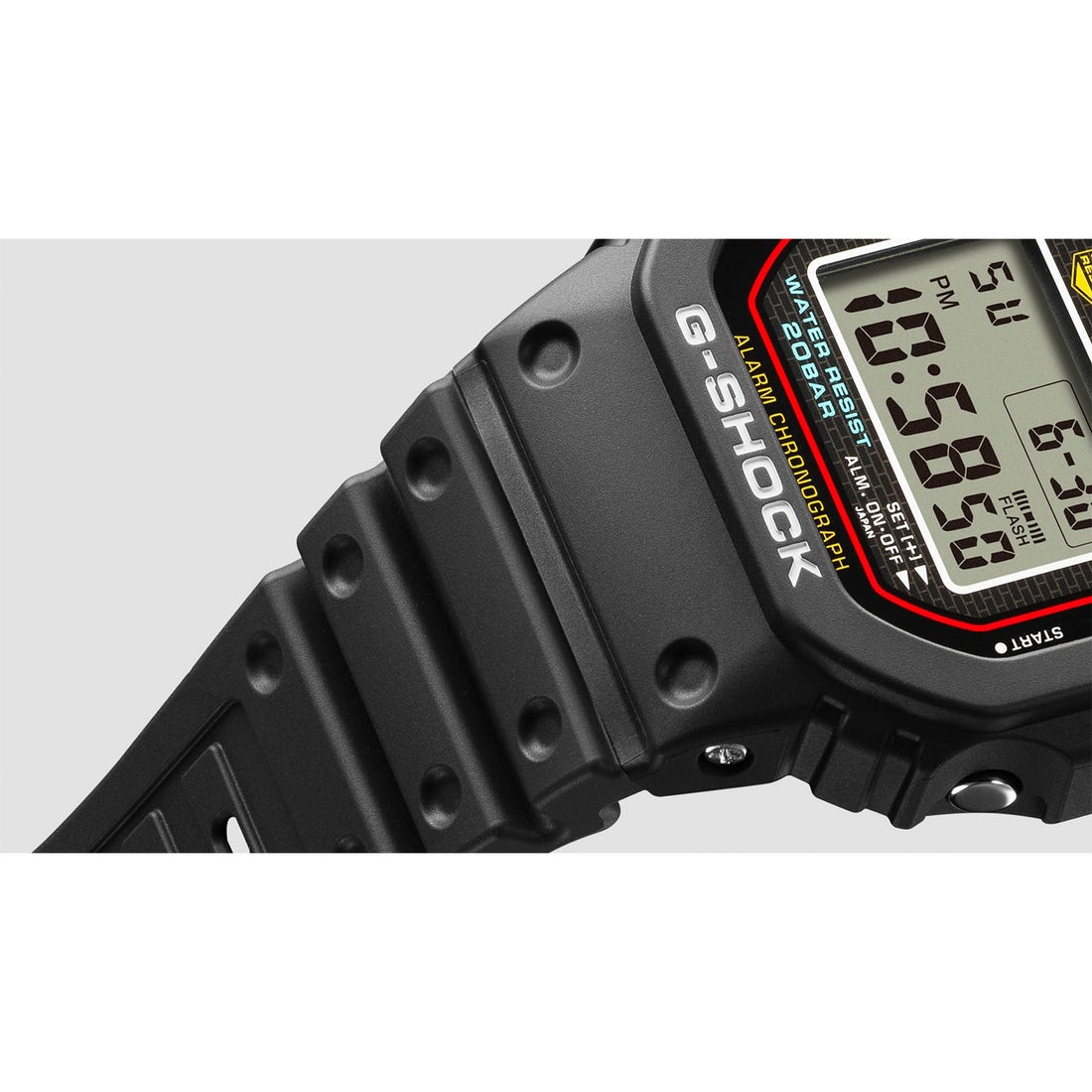 G-SHOCK】初代G-SHOCK復刻モデル / DW-5000R-1AJF （ブラック×レッド