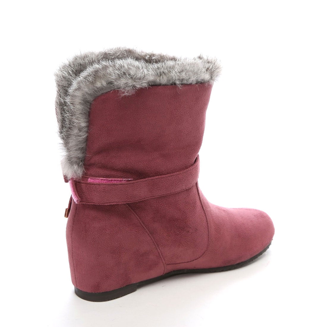 ラビットファーショートブーツ82200（ピンク） -モードカオリ MODE