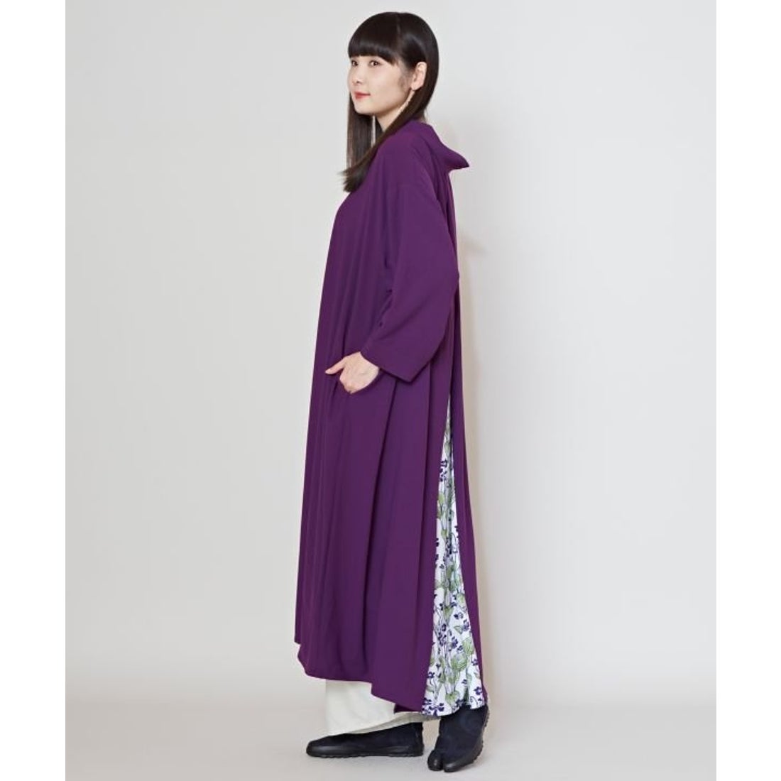 カヤ カヤ 四季の春風八掛新ワンピース （バイオレット） -靴