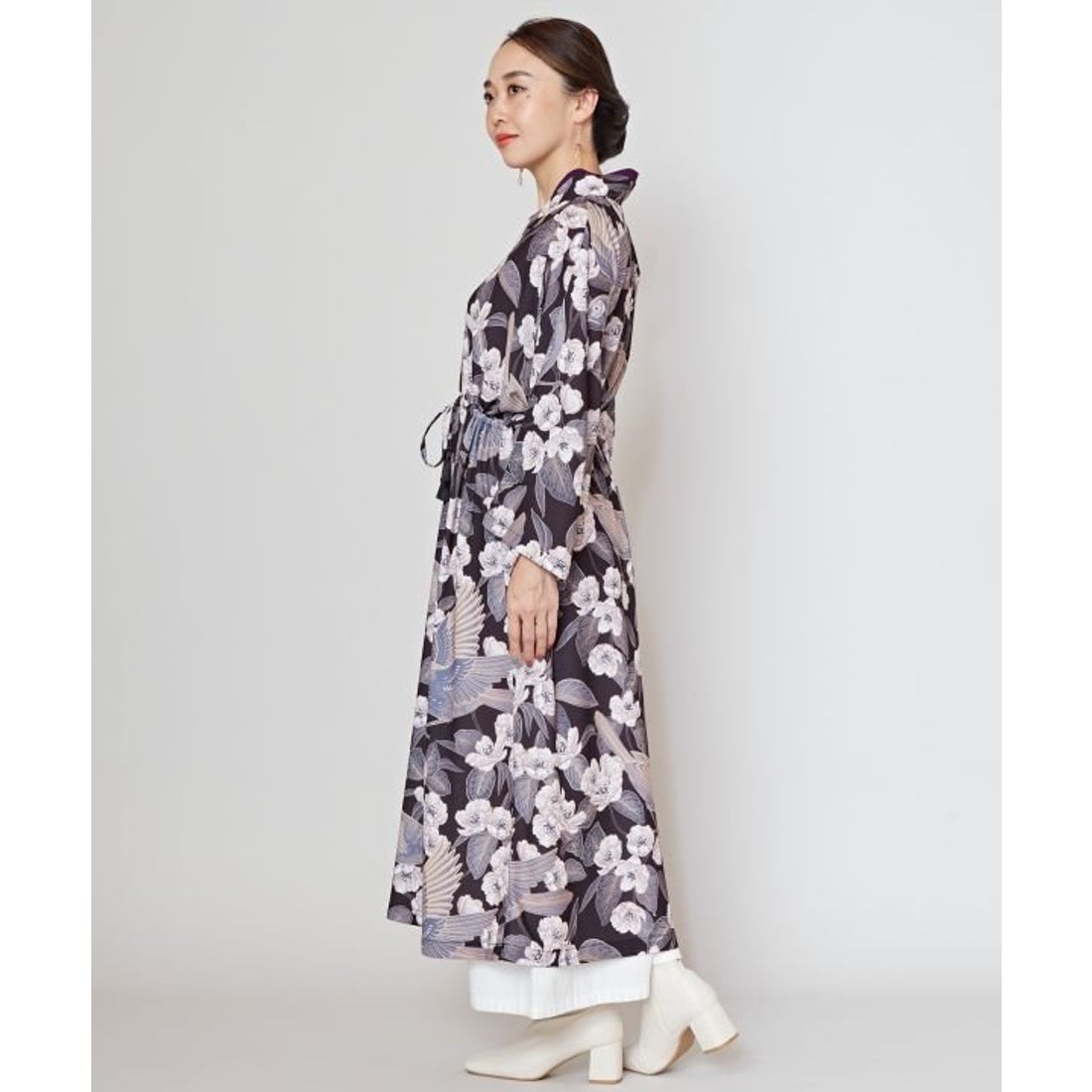 カヤ カヤ さえずりならいワンピース （ネイビー） -ファッション通販