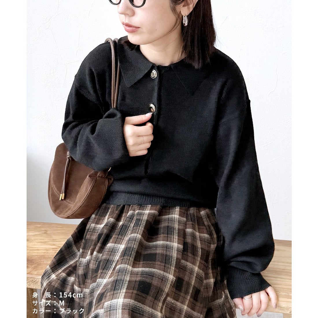 レカ reca 襟付き金ボタンニット（zn32818） （ブラック） -靴