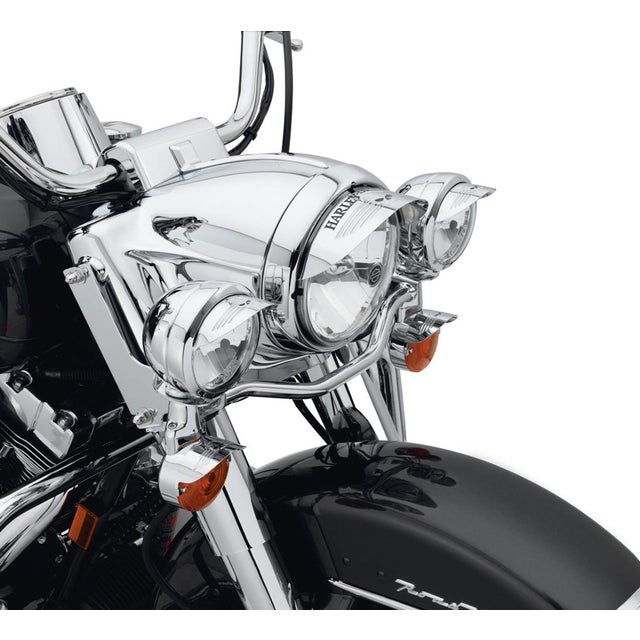 ヘッドライトバイザー SKULL 5ー3/4インチ【返品不可商品】 -ハーレー