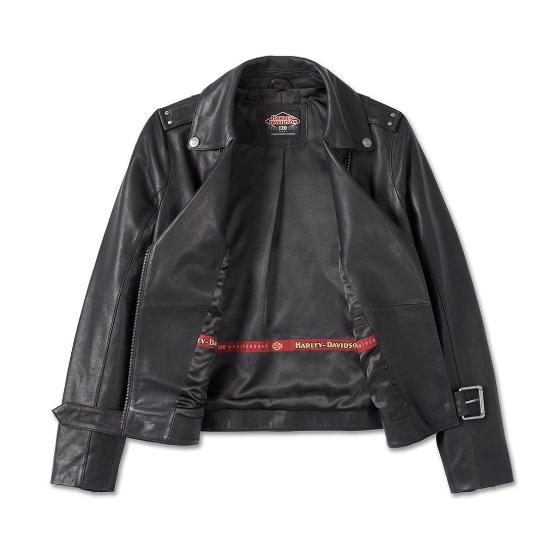 120周年記念Dポケットバイカーレザージャケット -ハーレーダビッドソン