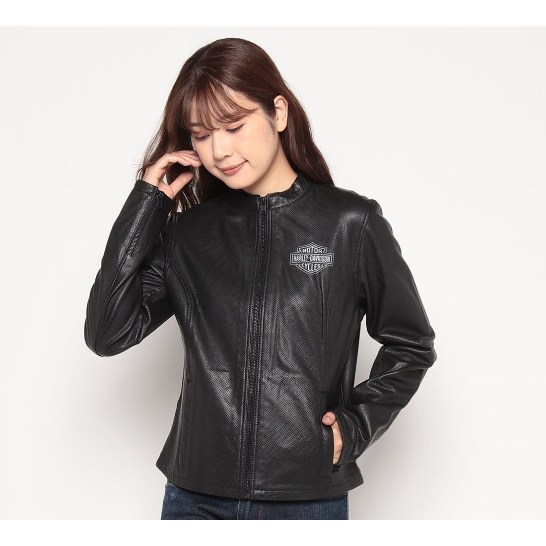 ファクトリーパーフォレイテッドレザージャケット -ハーレー