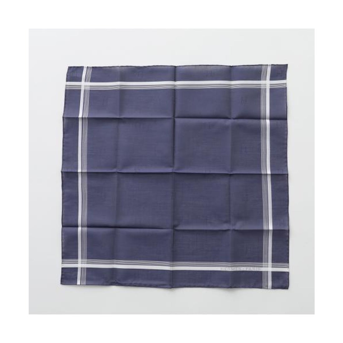 エルメス Hermes HERMES ハンカチ 46×46 Hレリーフ ジャガードH