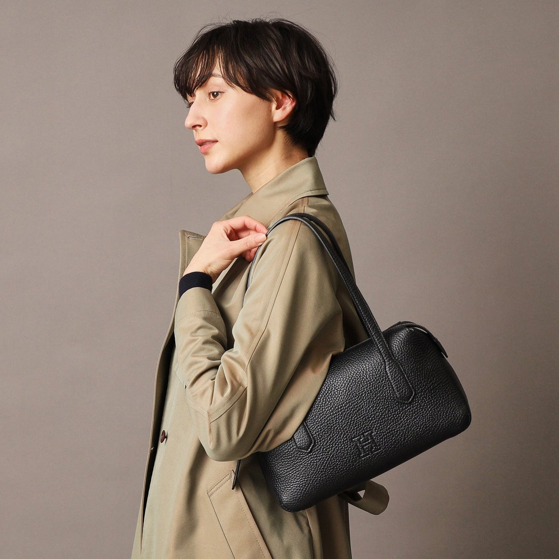 ヒロフ HIROFU 【エテルノ】レザーハンドバッグ S 本革 （ミラージュ