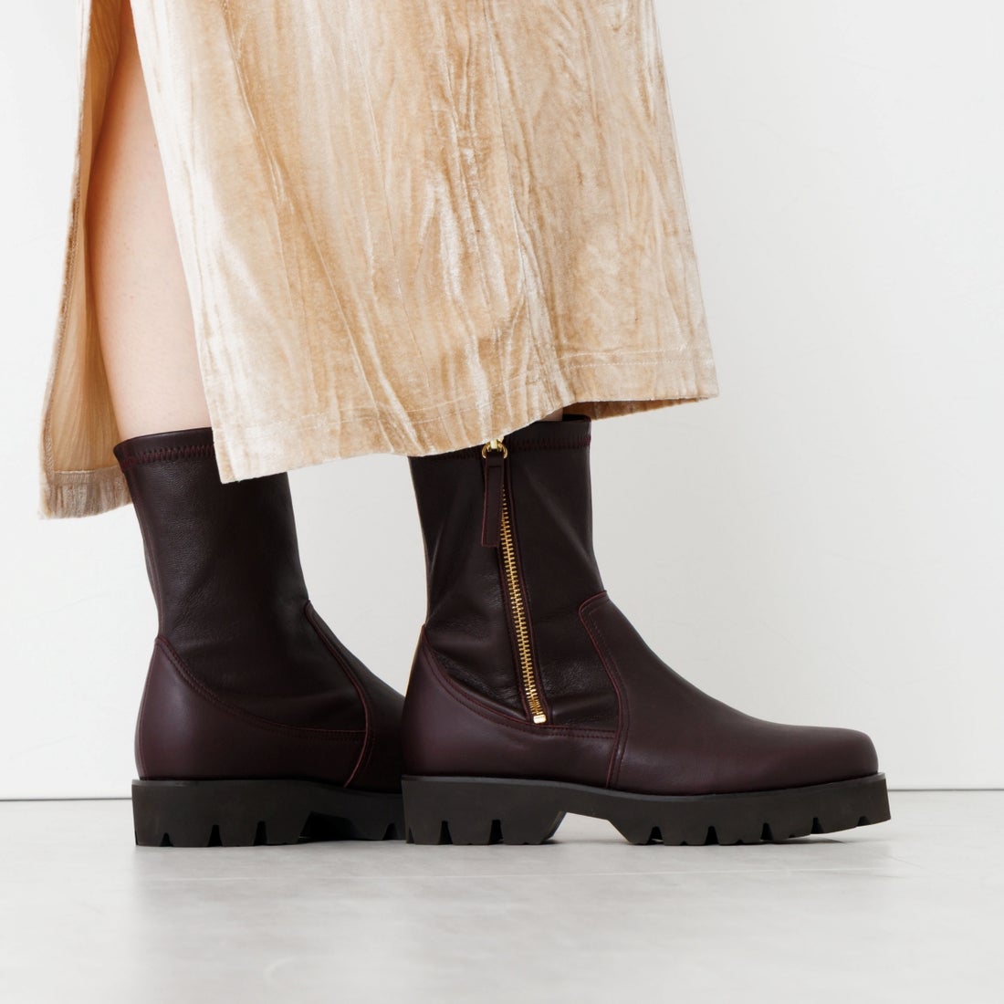 ヒミコ 卑弥呼 トラックソールサイドジップストレッチブーツ/651403