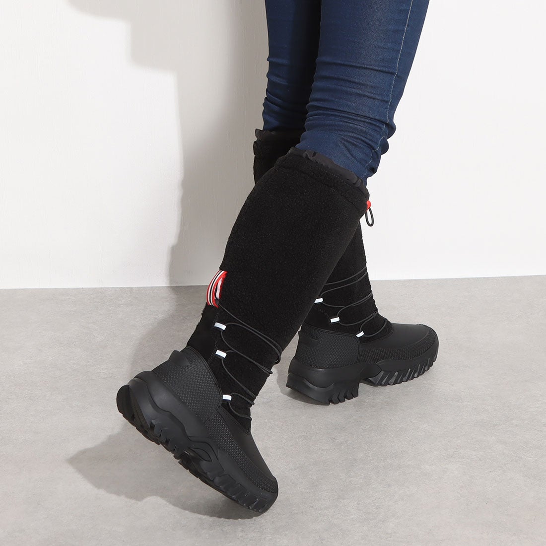 ハンター HUNTER 【レディース】ワンダラートールシェルパスノーブーツ