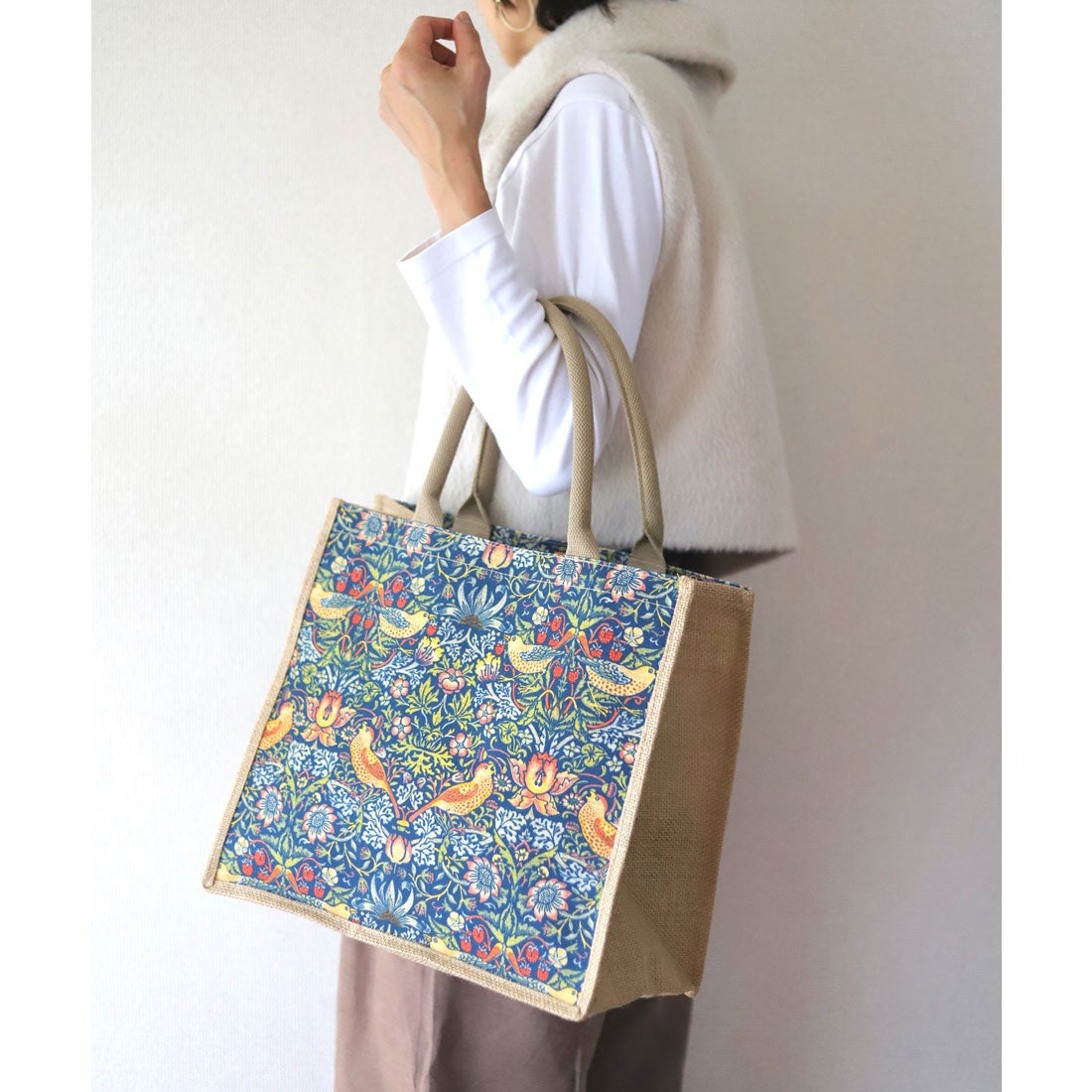 ジュビリー Jubilee ジュート 麻のマルシェトートバッグ 内側防水加工