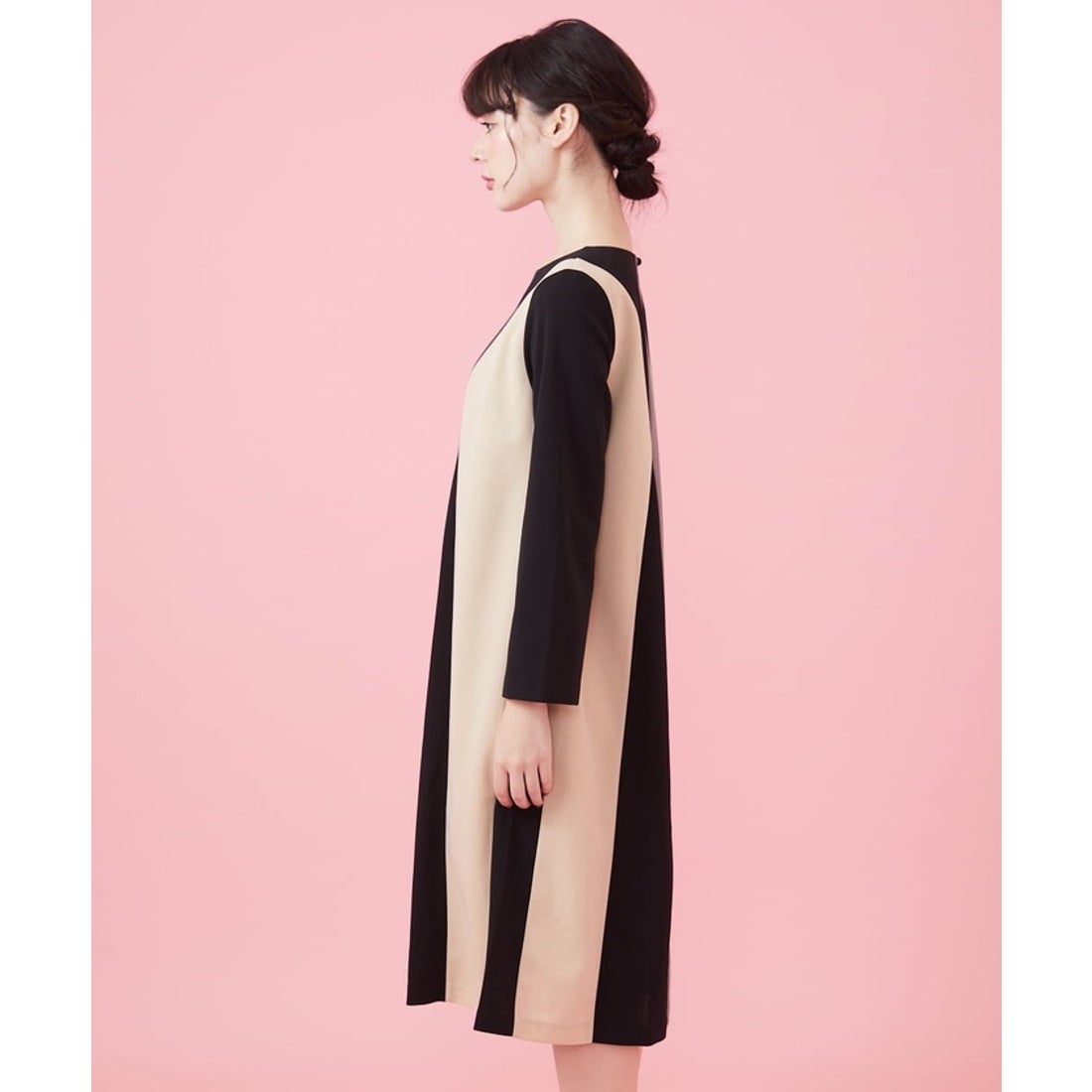 ホコモモラ Jocomomola Bloque 配色パッチワークワンピース （ライト