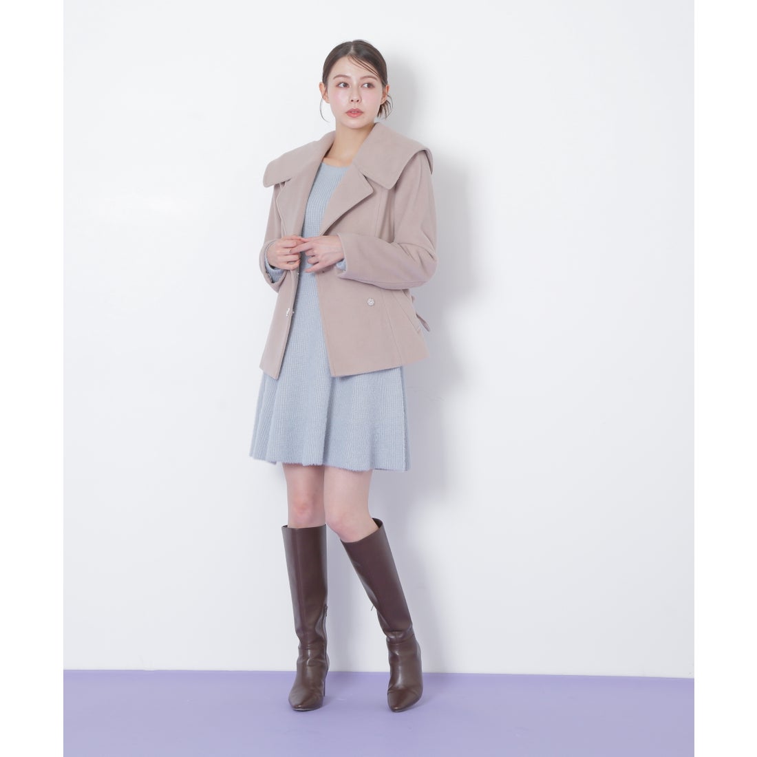 ジルバイジルスチュアート JILL by JILLSTUART ビジュー釦ビッグカラー