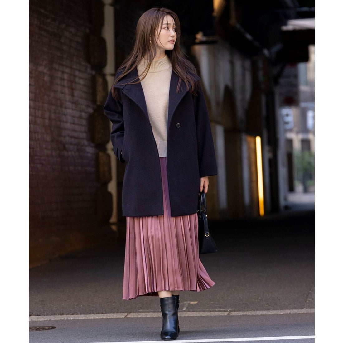 エニィスィス チイサイサイズ ANY SIS S ウールライクスタンドカラー