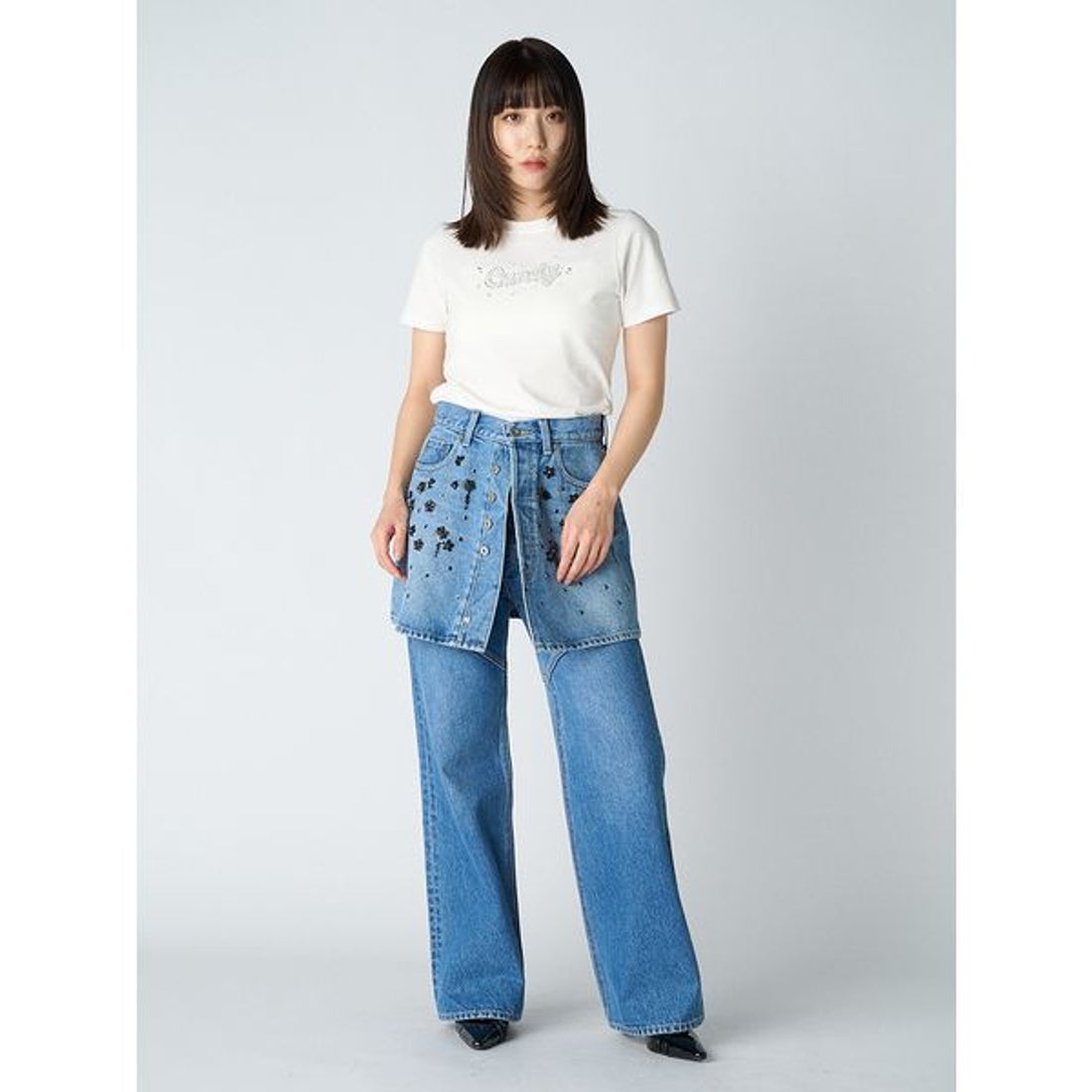 リリーブラウン LILY BROWN 【WEB限定00サイズあり】セミフレア