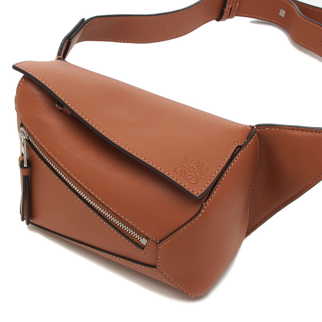 ロエベ LOEWE ボディバッグ パズル バムバッグ ミニ ブラウン メンズ