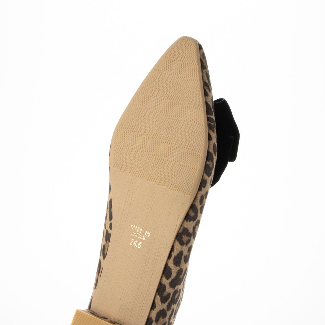 リボンフラットパンプス(0460) （レオパードS） -レディースシューズ