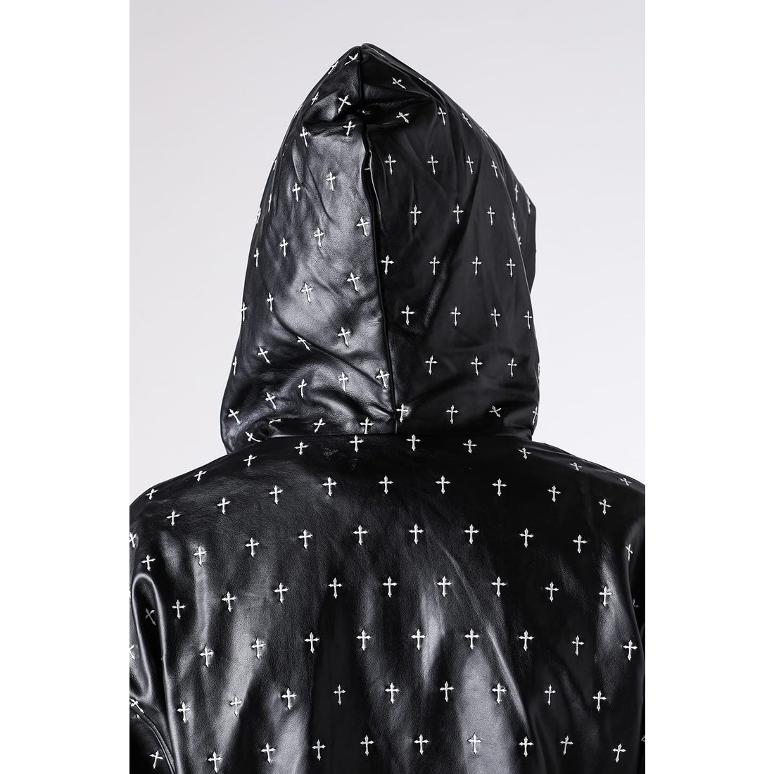 ラストネスト LAST NEST Allover Cross Zip-up Hoodie （Black