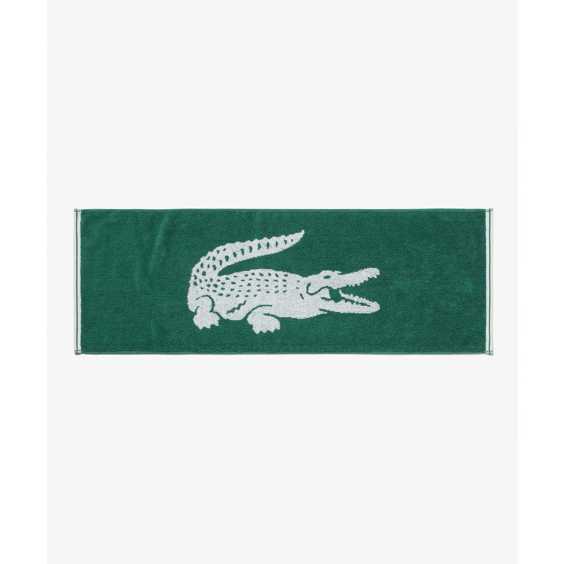 ラコステ LACOSTE ワニロゴジャカードスポーツタオル（グリーン