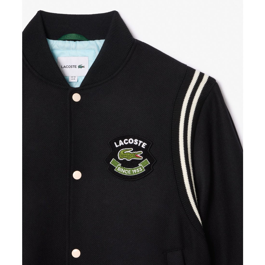 ラコステ LACOSTE ウールバーシティジャケット（ブラック