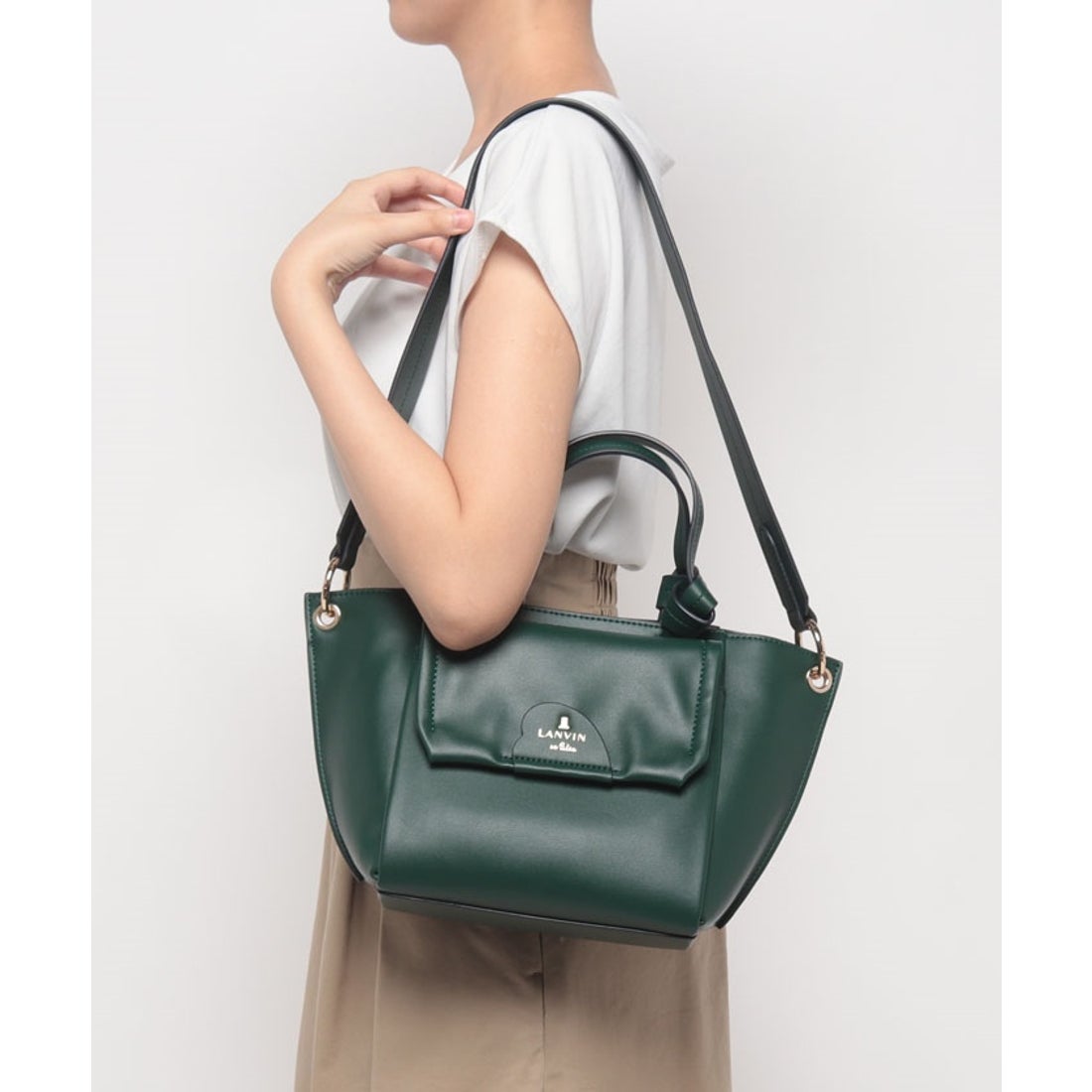 LANVIN en Bleu ルイーズ 2wayトートバッグ（ポーチ付き） ダーク