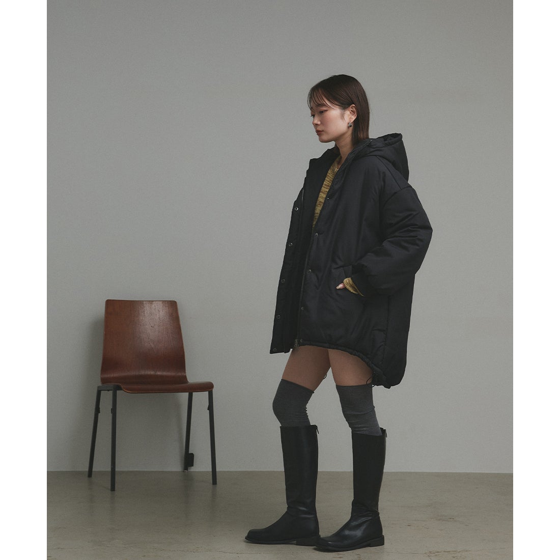 アドティエ ad thie モンスターパーカー モッズコート アウター 中綿