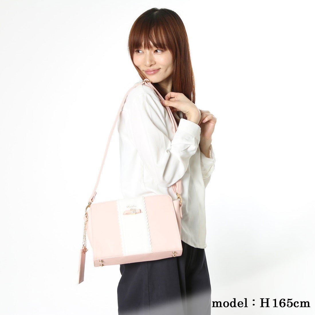 リズリサ LIZ LISA アネラ リボンブローチ付バイカラーショルダー