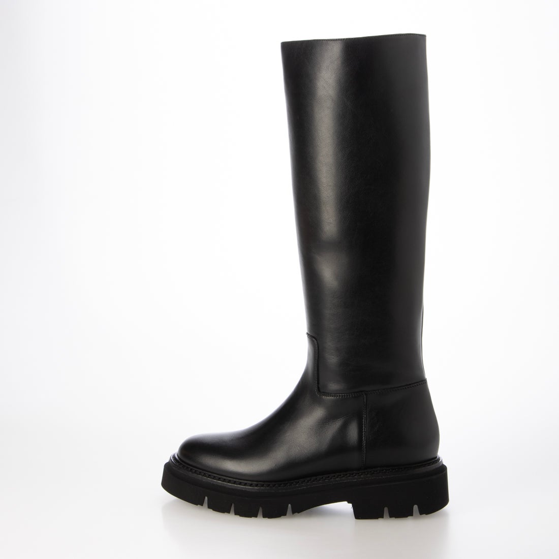 ルカ グロッシ Luca Grossi ラウンドトウタンクソールロングブーツ