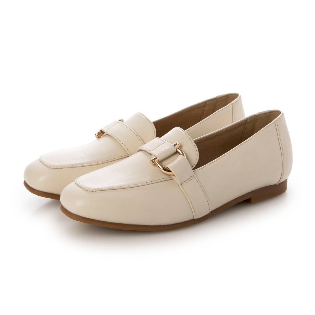 本革】 ベルトローファー 6722 （アイボリー） -モードカオリ MODE