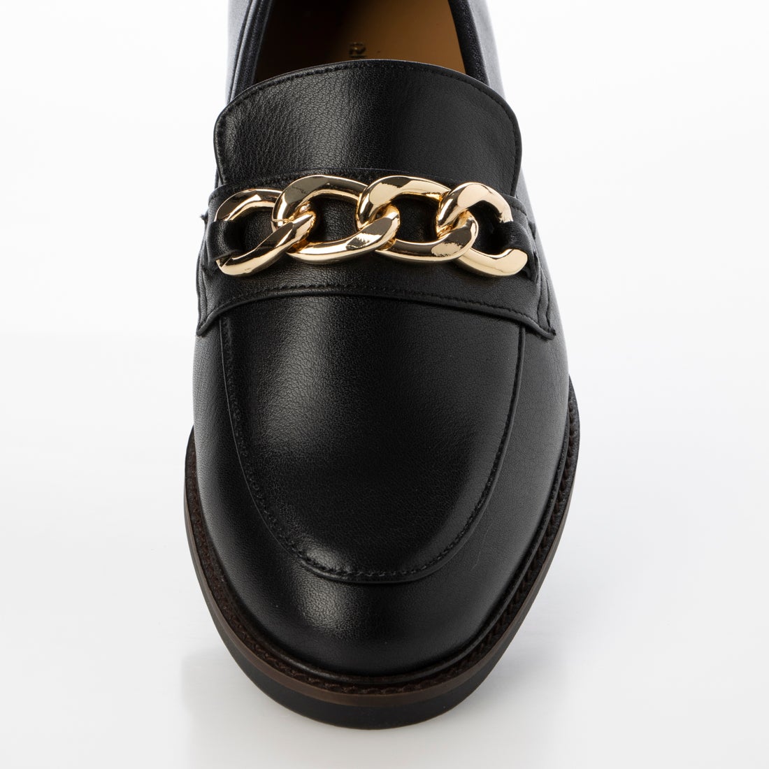 本革】 チェーンローファー 6241 （ブラックスムース） -モードカオリ