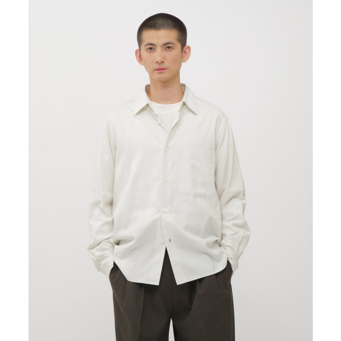 マーガレット・ハウエル MARGARET HOWELL BRUSHED COTTON SILK TWILL